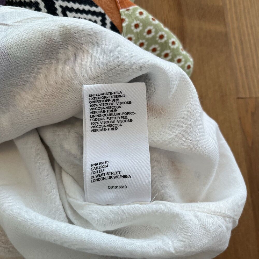 ANTHROPOLOGIE Women's Everyway Shirt Dress Size 2P Patchwork Boho Colorful Artsy - Picture 14 of 16